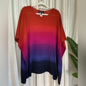 Lightweight knit ombré poncho Jones New York